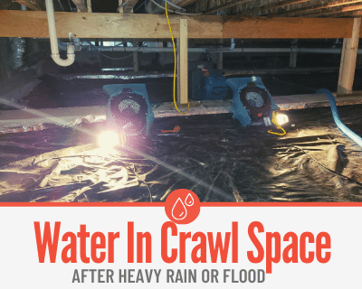 Water In Crawl Space After Heavy Rain & Standing Flood Water under House