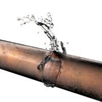 water damaged pipes